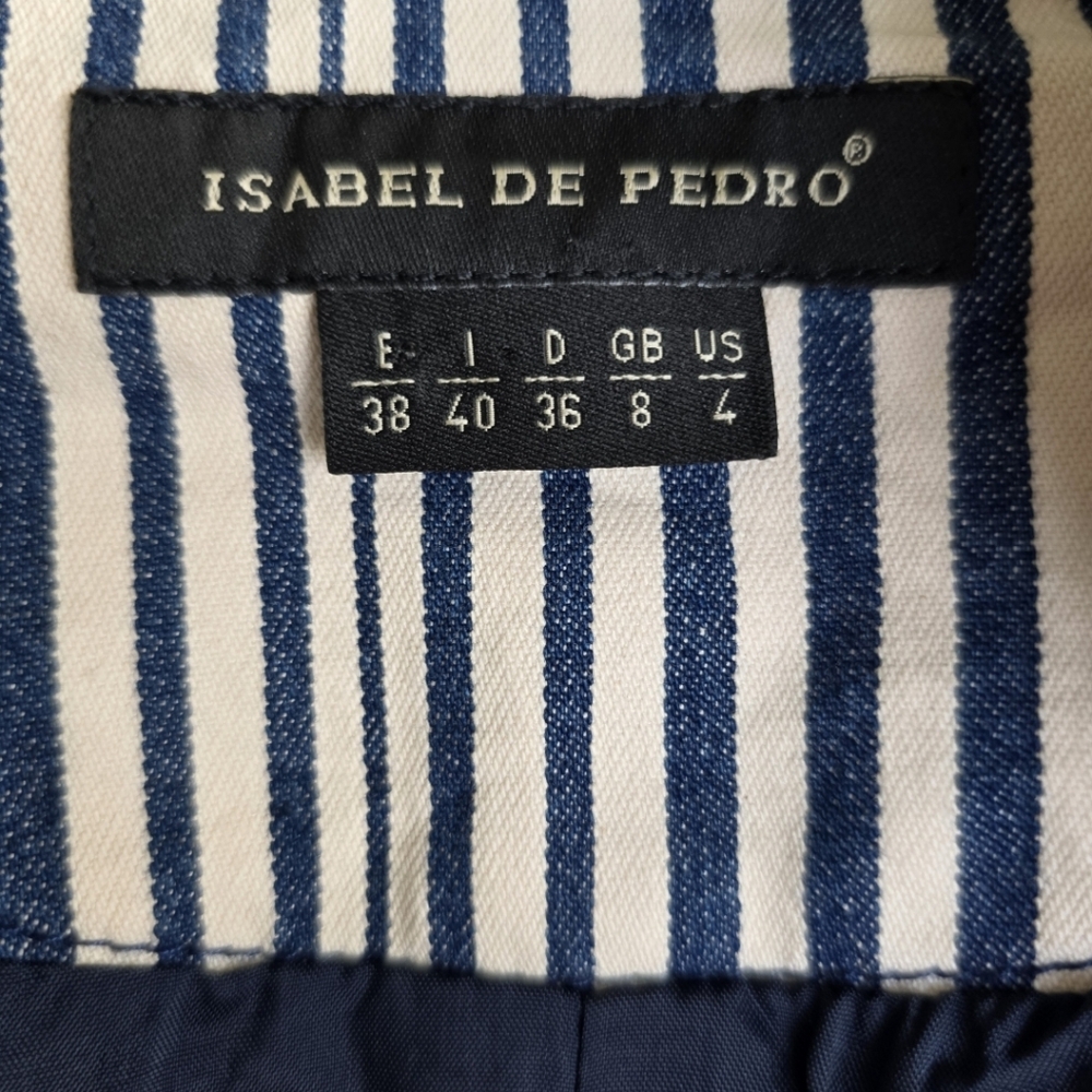 Isabel de Pedro Spain Striped Stretch Denim Corset & Bolero Set US 4 - Picture 8 of 16